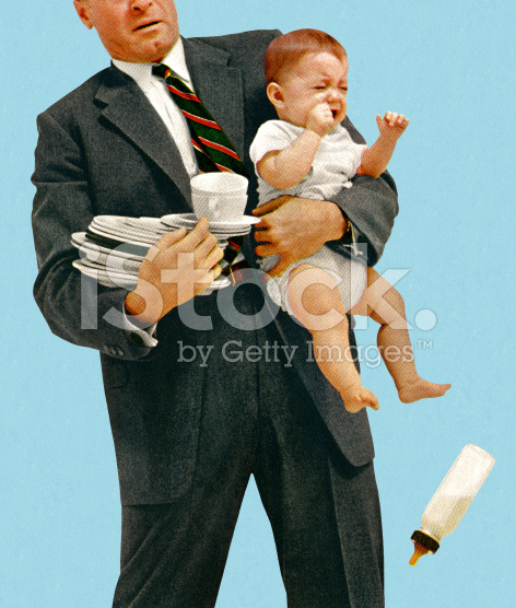 stock-illustration-66447833-man-struggling-to-hold-baby-and-dishes